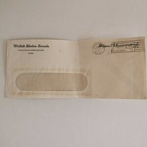Strom Thurmond US Senator Envelope 1959 United State Senate Used Empty